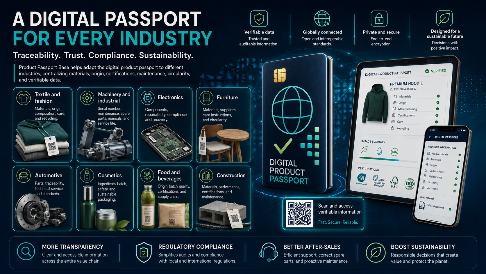 Product categories with digital product passport QR use cases